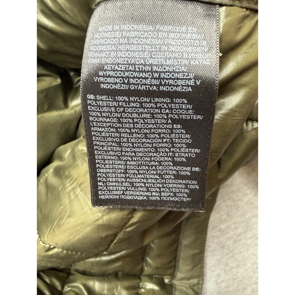 North Face ThermoBall Eco Jacket Men's Large Olive Green Puffer Full Zip Light